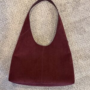 Universal Thread Deep Red Suede Shoulder Bag